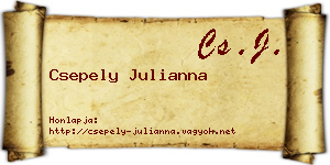 Csepely Julianna névjegykártya